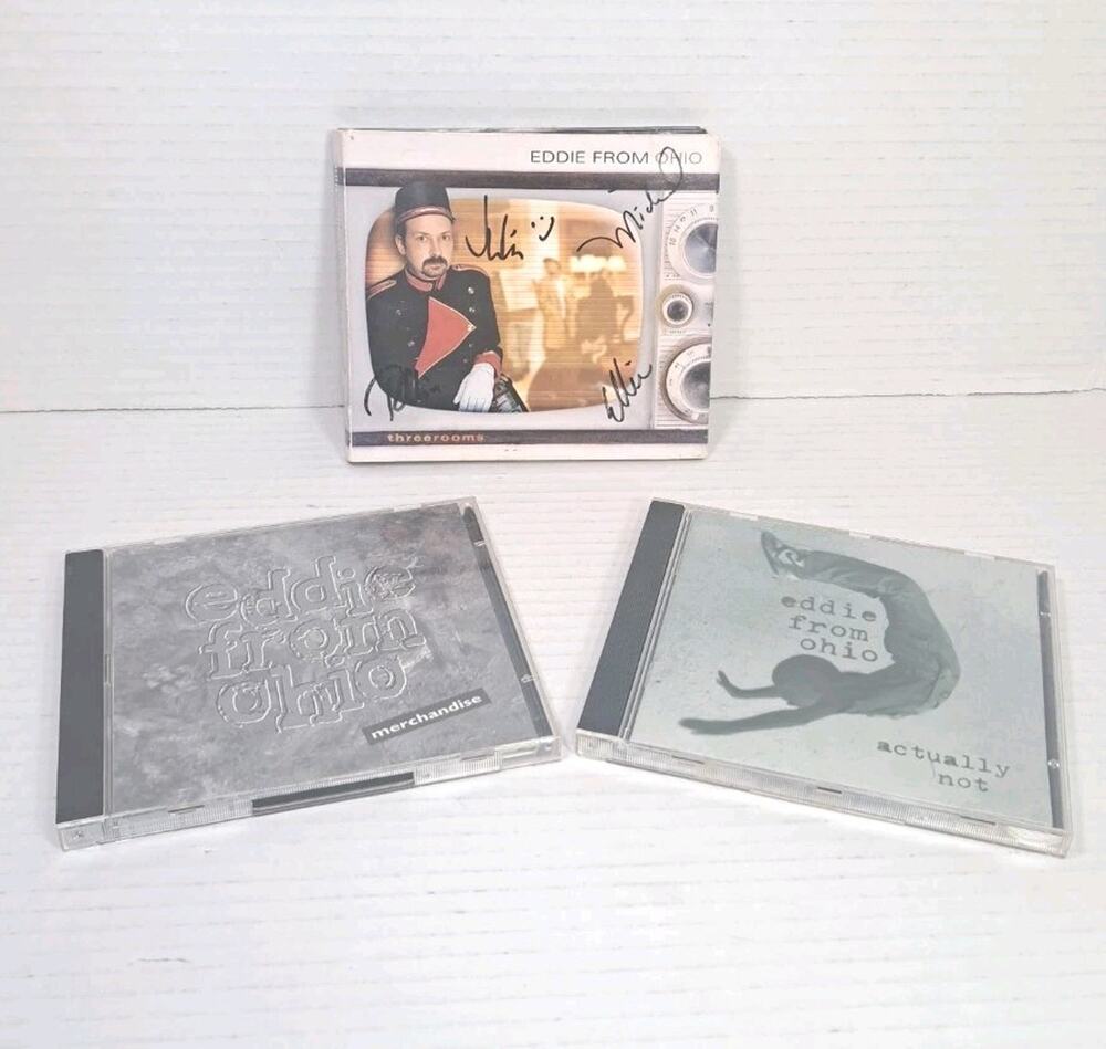 Eddie From Ohio CD Lot Signed Autographed Three Rooms Portable Actually Not EFO